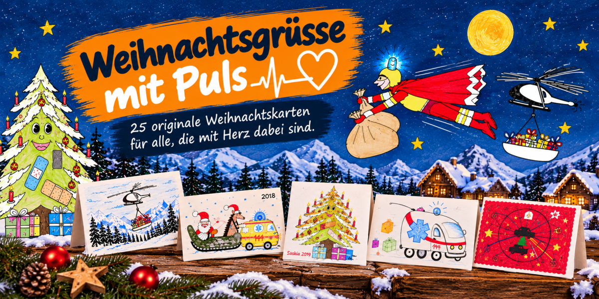 Weihnachtsgrüsse mit Puls – wenn der Sanichlaus Blaulicht fährt! 🎄🚑