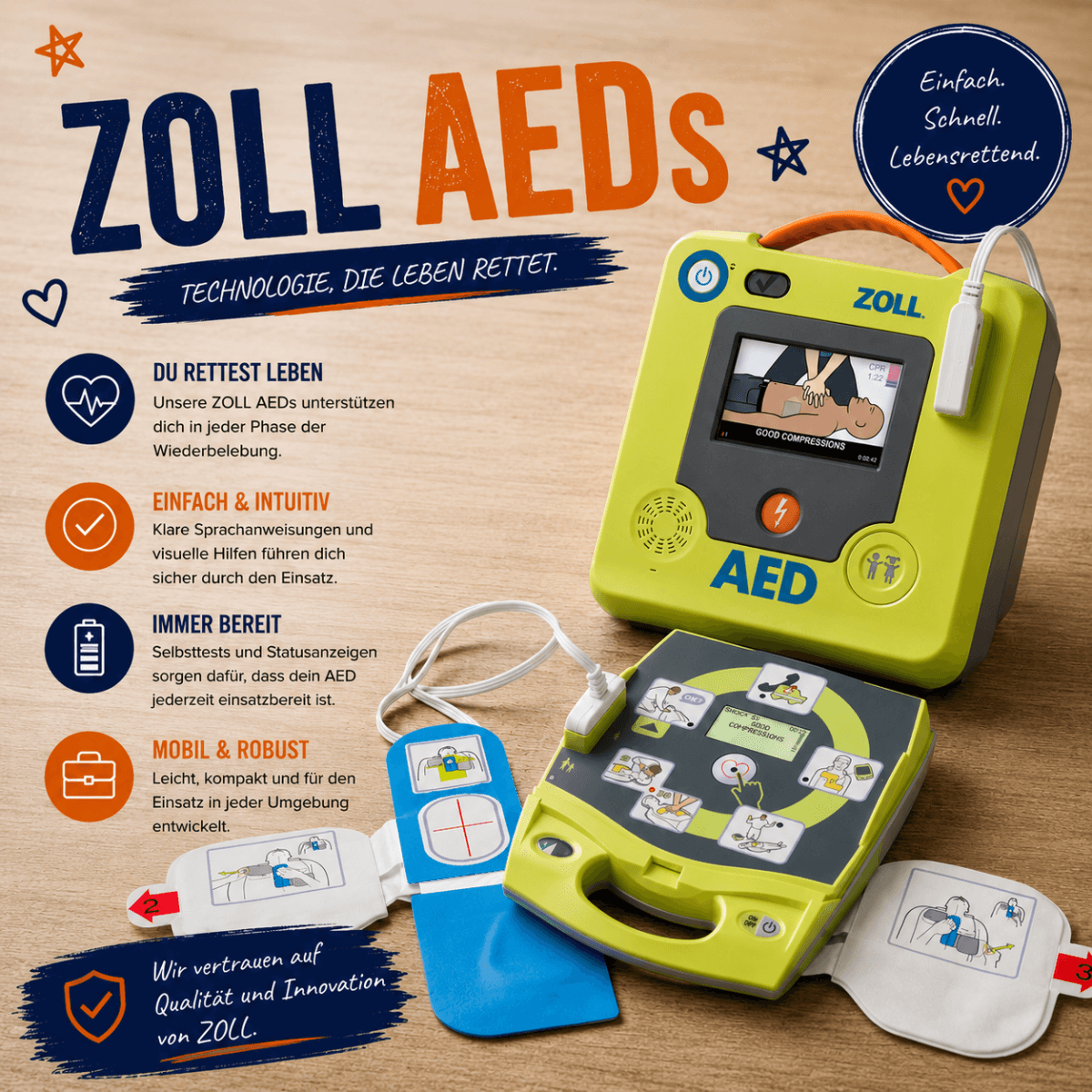 ❤️⚡ AEDs von ZOLL & AED-Zubehör